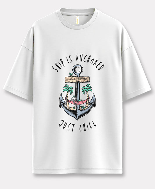 Ship Is Anchored Over-Size Tee