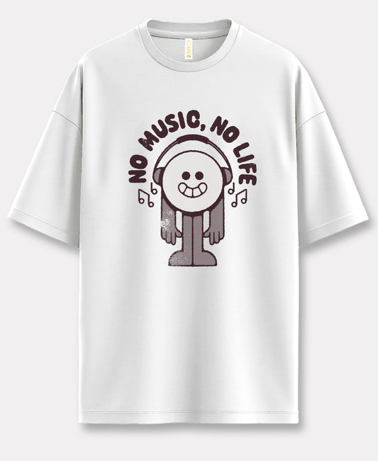 No Music No Life Over-Size Tee