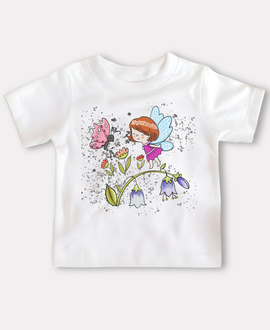 Cute Girl With Butterflies Tee