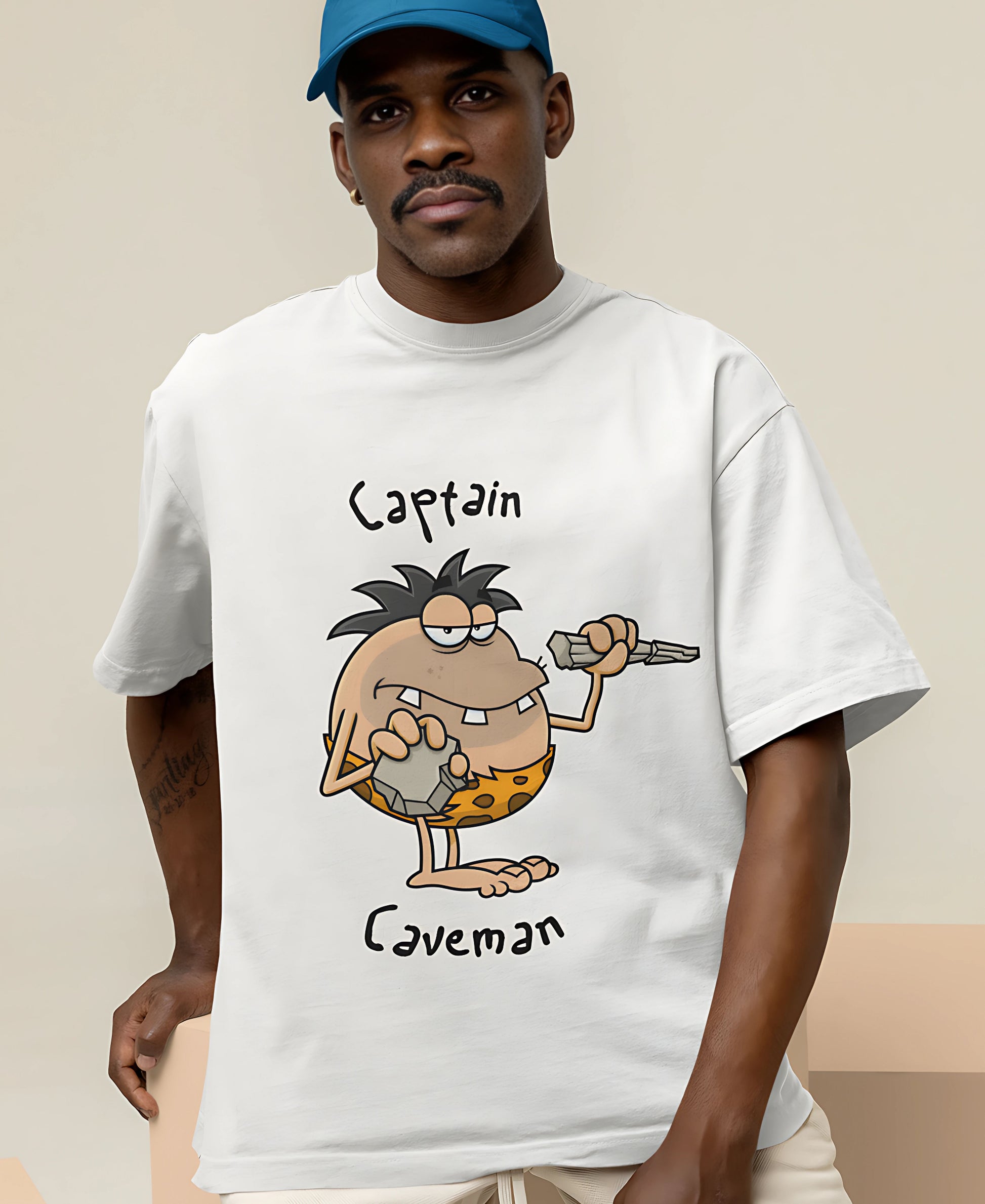 Captain Caveman Over-Size Tee Teesea