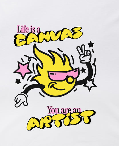 Life Is A Canvas Over-Size Tee Teesea