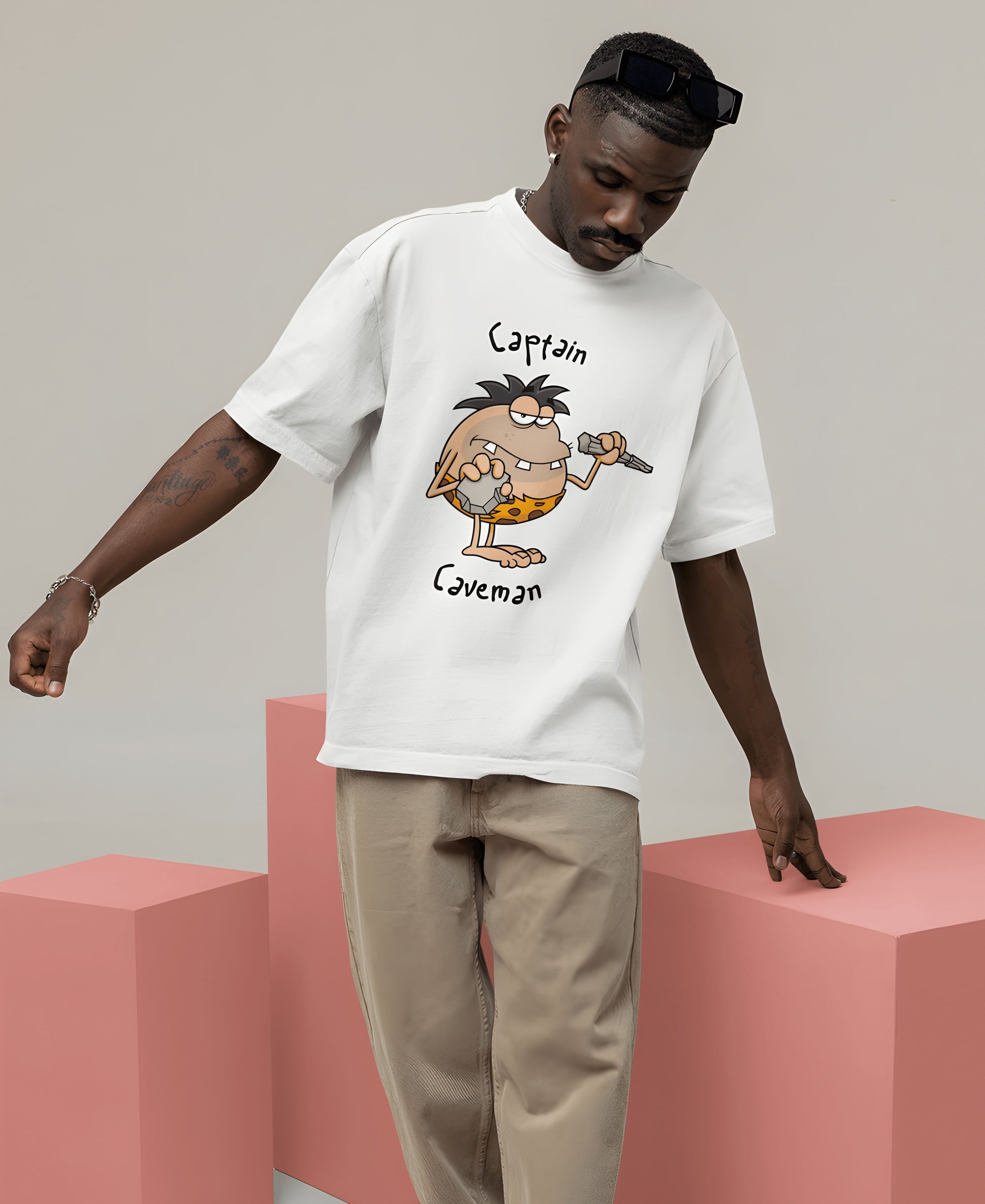 Captain Caveman Over-Size Tee Teesea