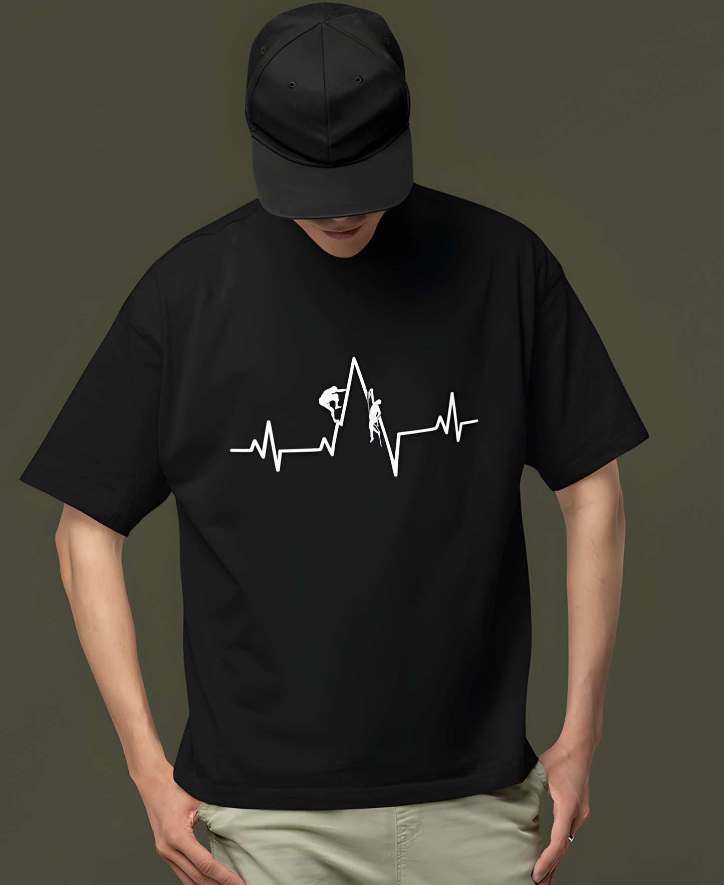 Climbing Heartbeat Over-Size Tee Teesea