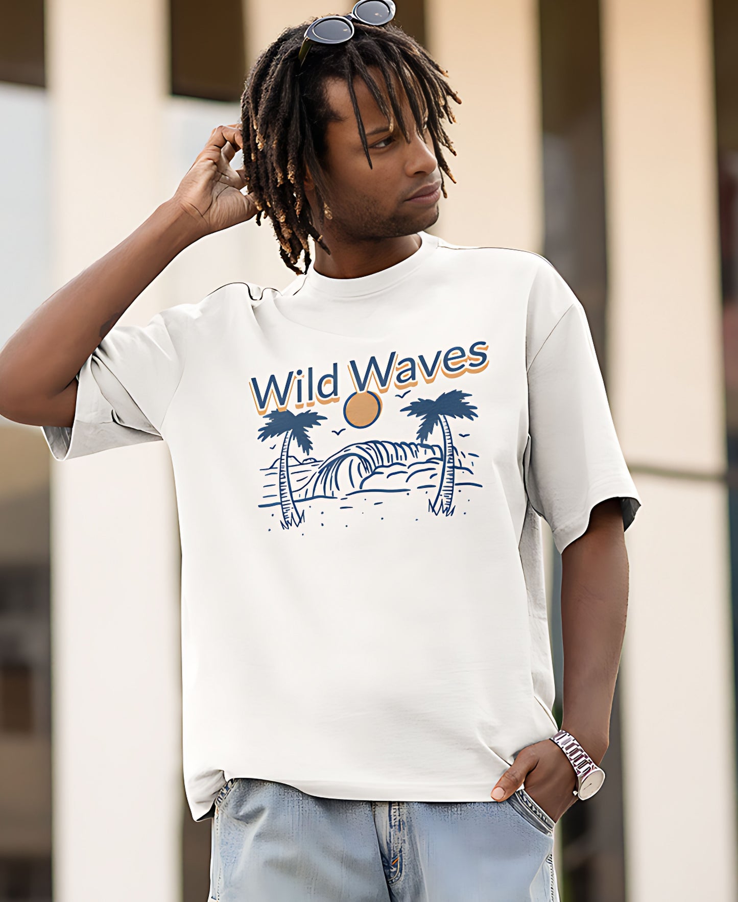 Wild Waves Over-Size Tee Teesea