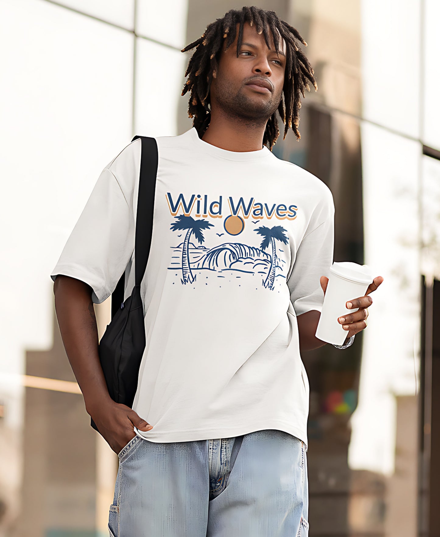 Wild Waves Over-Size Tee Teesea