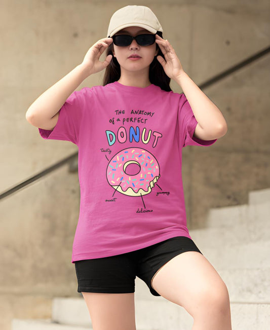 The Anatomy Of A Perfect Donut Tee Over-Size Tee Teesea