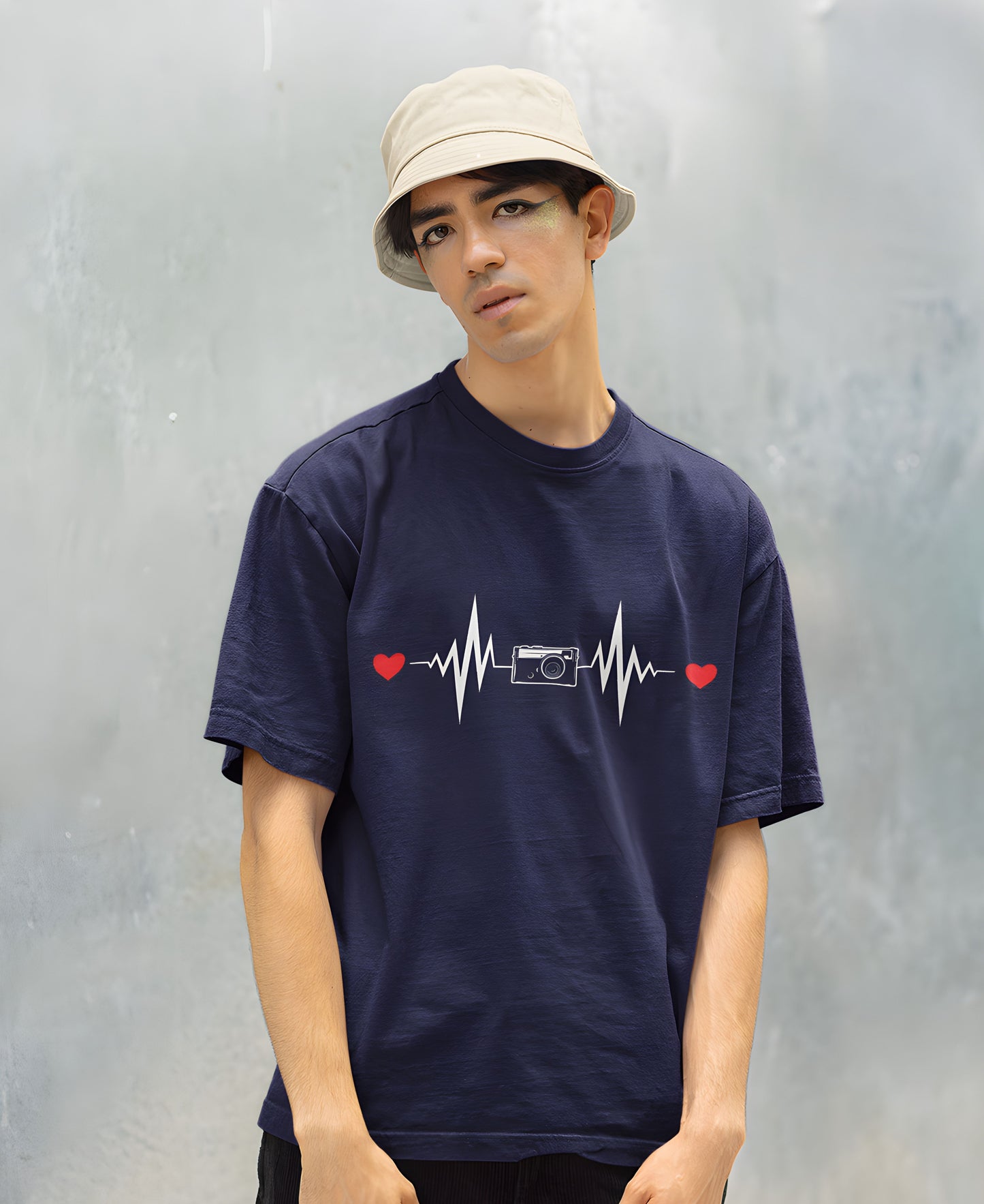 Photography Heartbeat Over-Size Tee Teesea