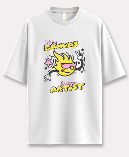 Life Is A Canvas Over-Size Tee