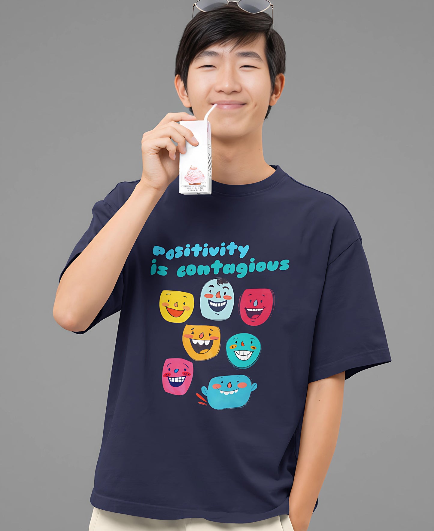 Positivity Over-Size Tee Teesea