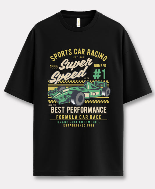 Sports Car Racing Over-size Tee