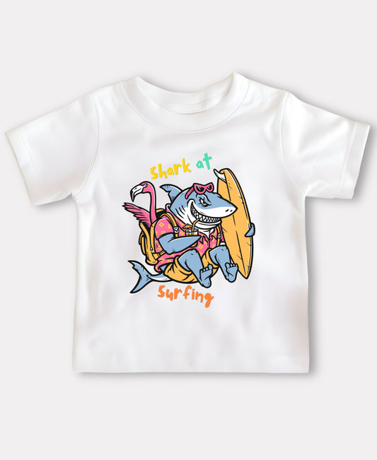 Shark At Surf Tee