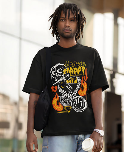 Happy Or Sad Over-Size Tee Teesea