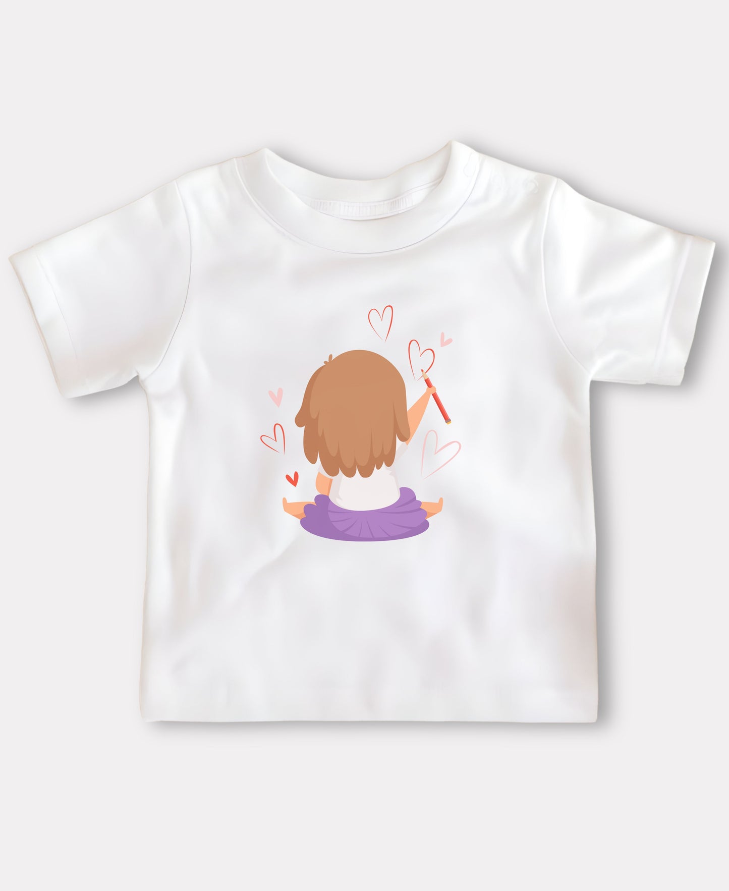 Girl Drawing Heart Tee