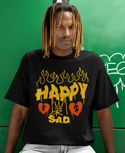 Happy or Sad Over-Size Tee Teesea