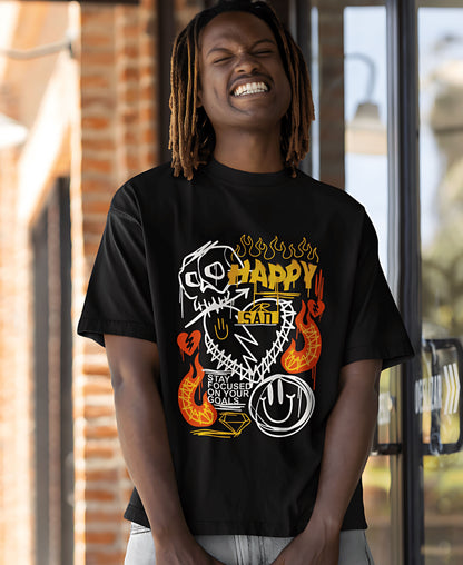 Happy Or Sad Over-Size Tee Teesea