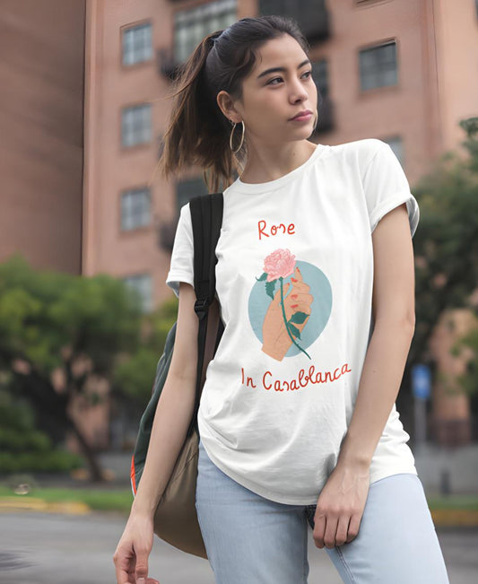 Rose In Casablanca Over-Size Tee Teesea