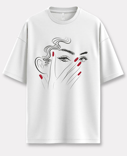 Woman With Nails Over-size Tee