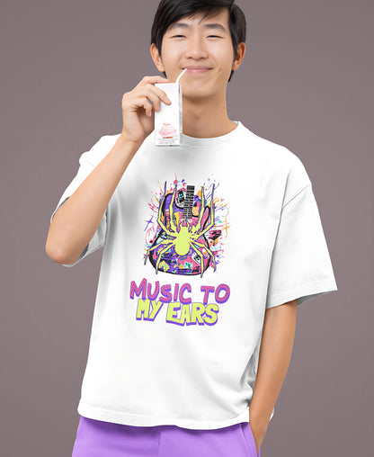 Music To My Ears Over-Size Tee Teesea