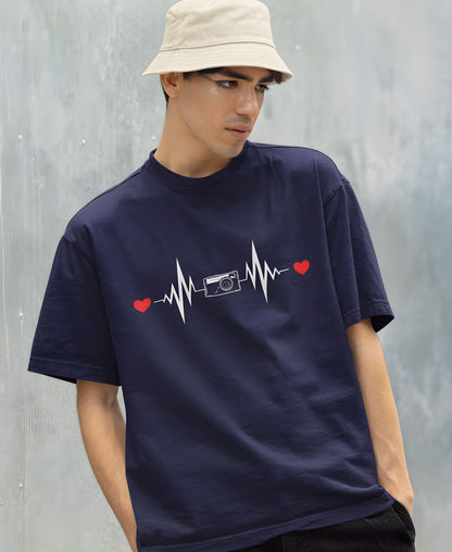 Photography Heartbeat Over-Size Tee Teesea