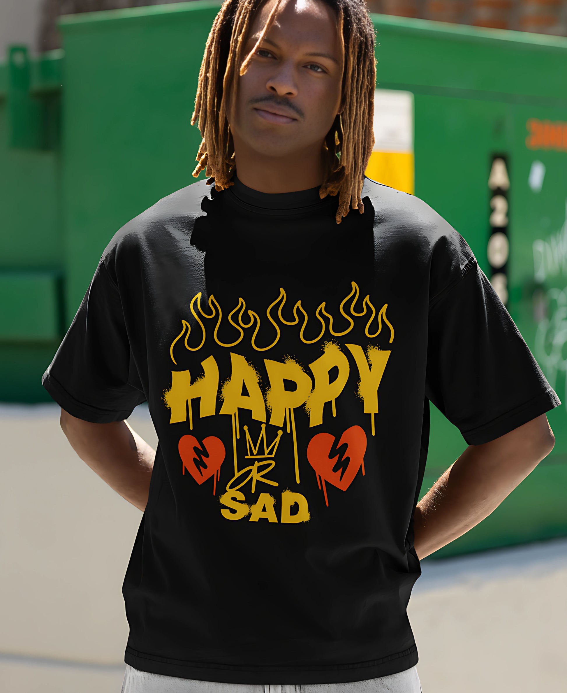 Happy or Sad Over-Size Tee Teesea