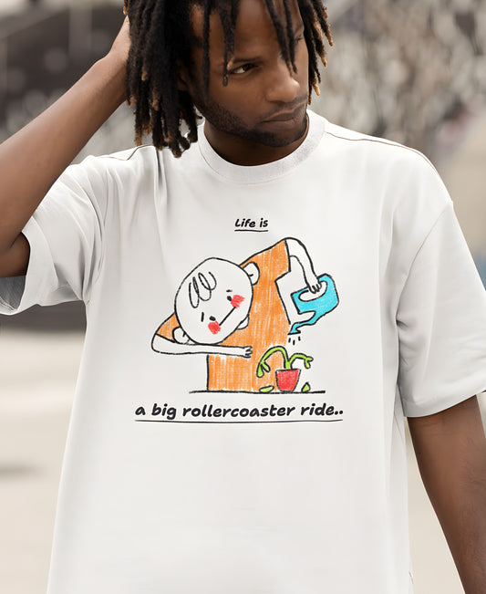 Life Is A Roller-coaster Over-Size Tee Teesea