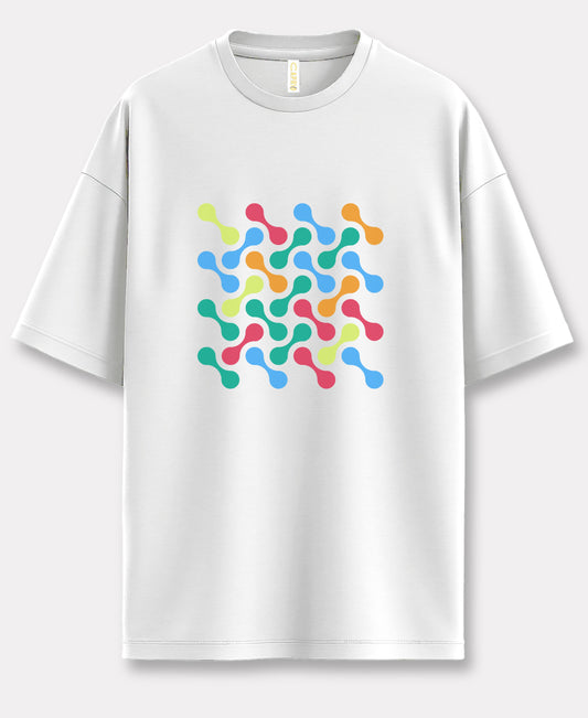 Abstract Over-Size Tee