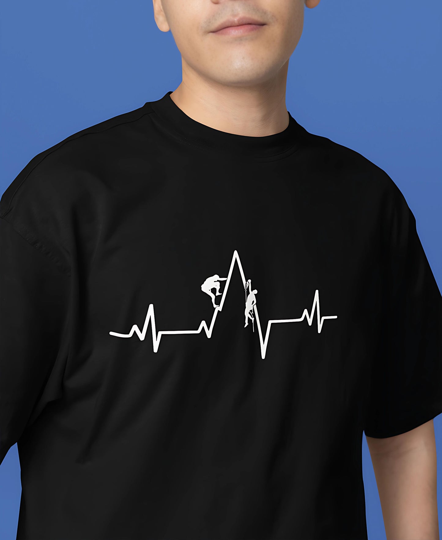 Climbing Heartbeat Over-Size Tee Teesea